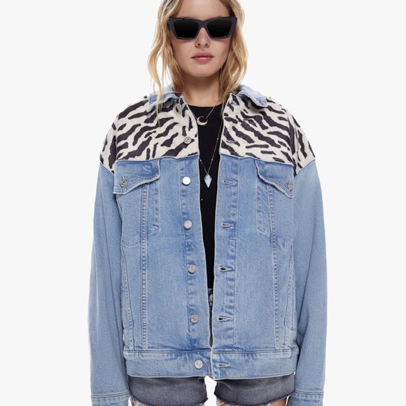 Mother The Drop It Drifter Jean Jacket in I Confess SZ S NEW - Picture 2 of 13